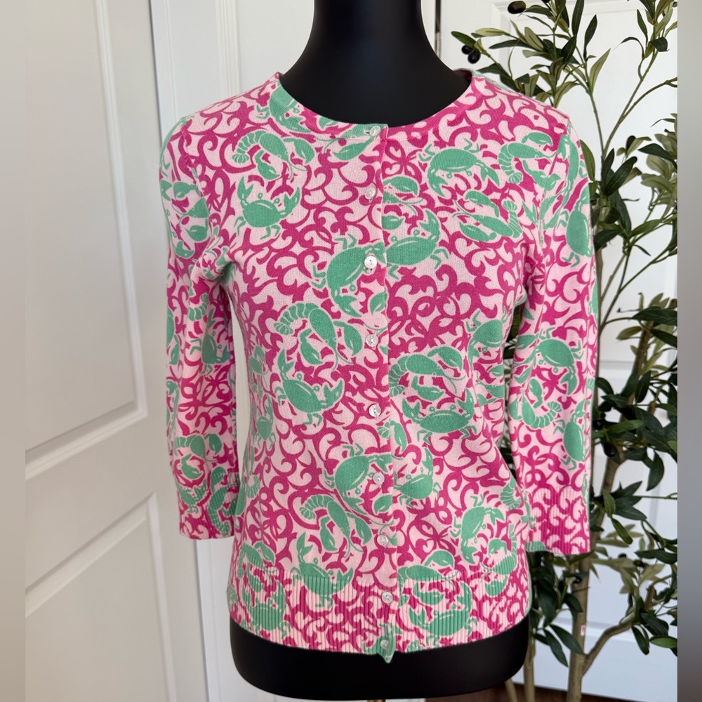 L.L. Bean Pink and Green Button Down‎ Shirt